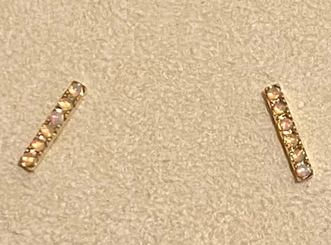 Opal Bar Earring-(Single/Each)