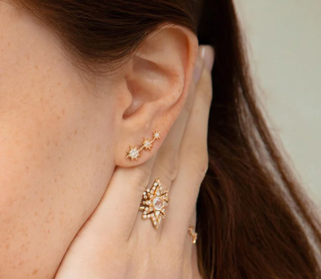 Aztec Michelle Northstar Trio Stud-Pair