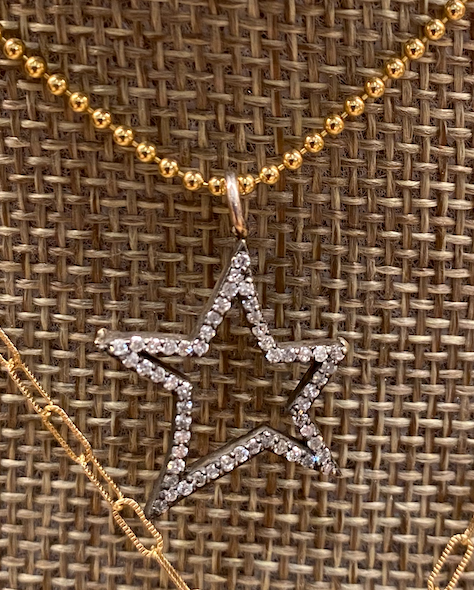 Sterling Silver and Diamond Open Star Charm by Irit Malibu
