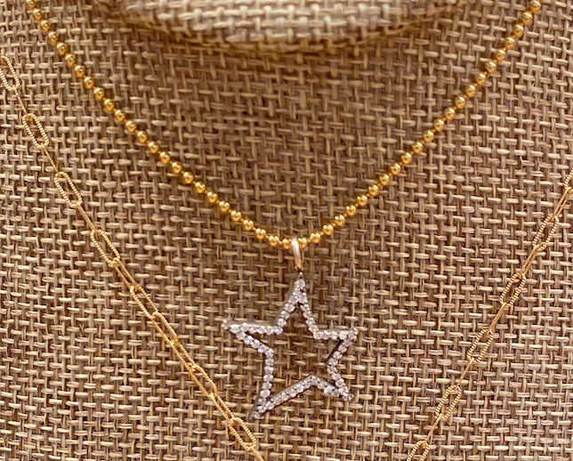 Sterling Silver and Diamond Open Star Charm by Irit Malibu