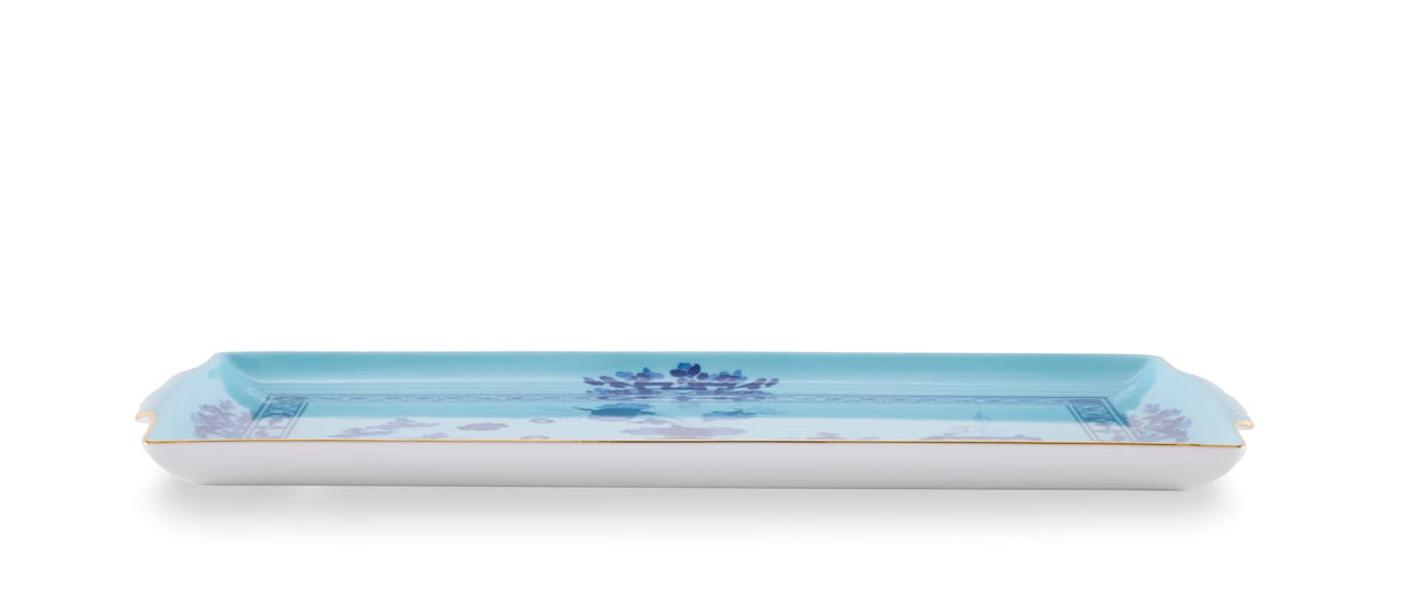 Oriente Italiano Large Rectangular Tray - Iris