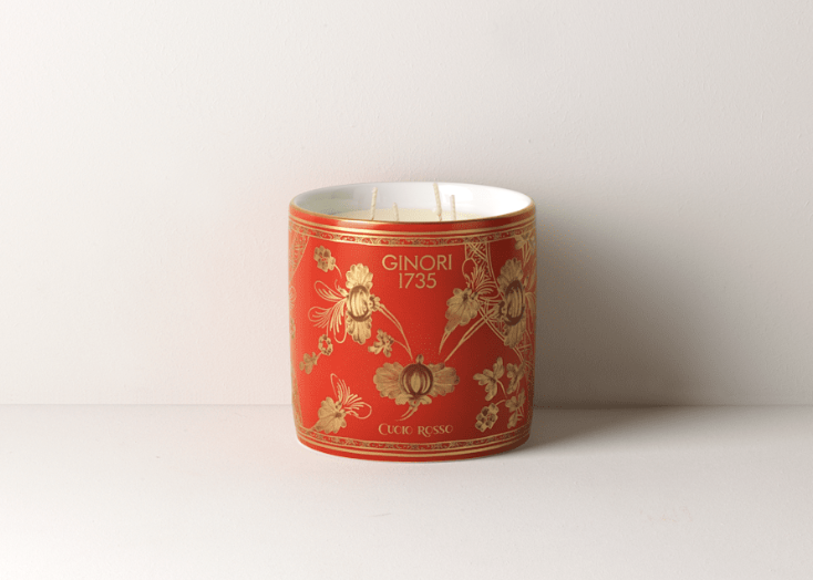 Oriente Italiano Large Scented Candle Rubrum - Cuoio Rosso