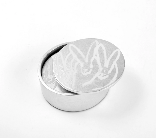 Silver Leaf Bunny Coaster Box Set with 4 Coasters