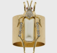 Grasshopper Napkin Ring Pearl