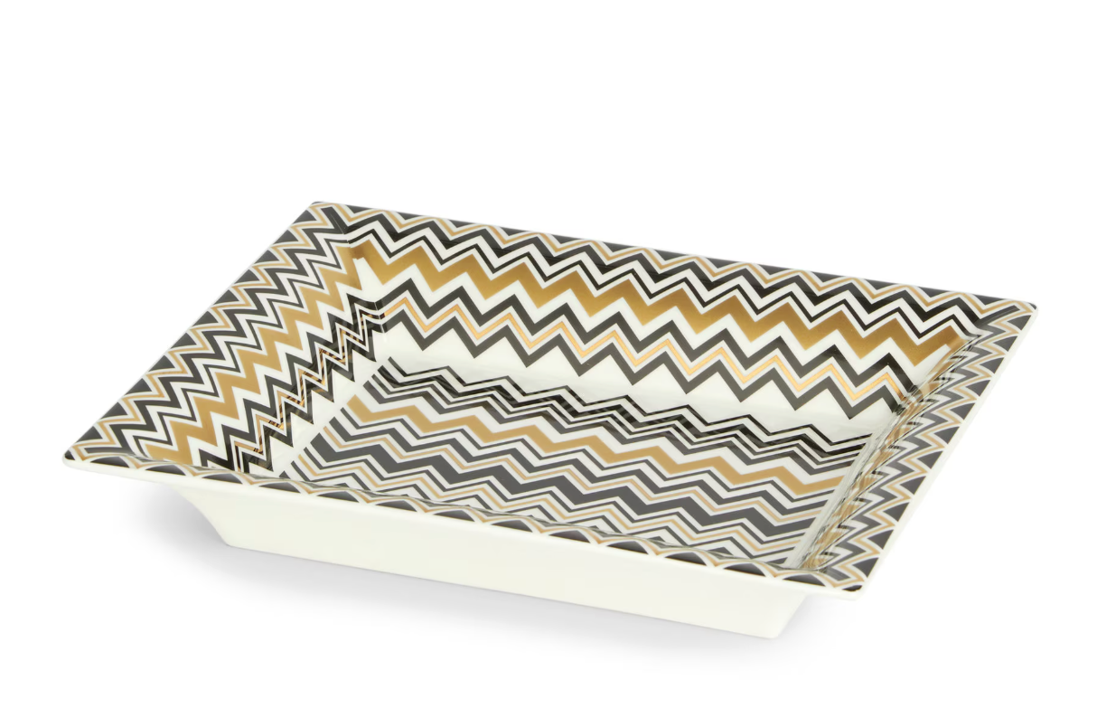 Missoni Zigzag Gold Rectangular Tray
