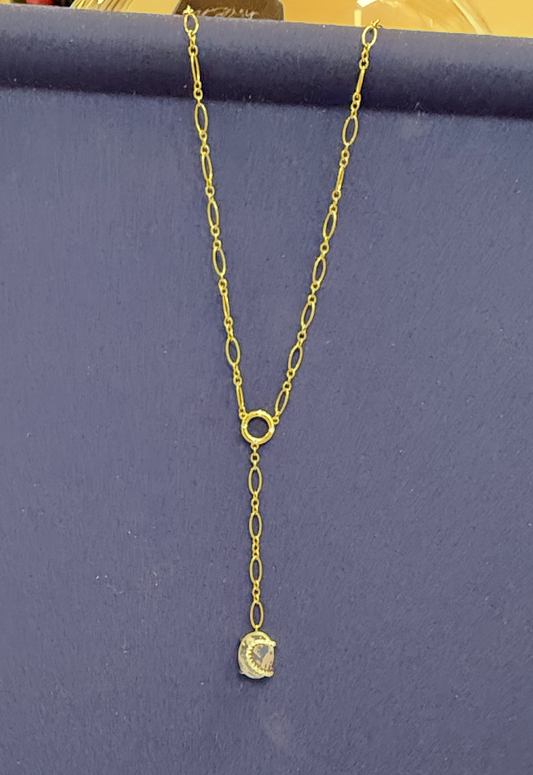 Moonstone Lariat Necklace