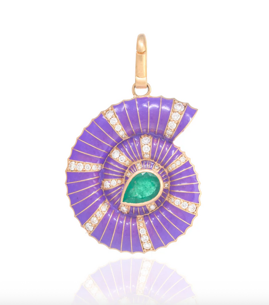 Helix Shell Charm - Lavender