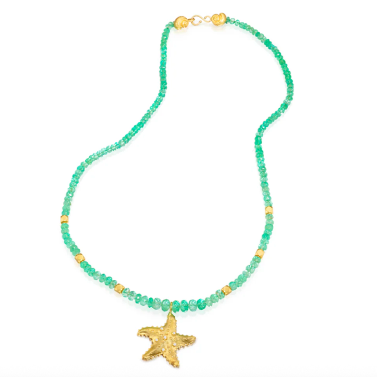 Emerald Starfish Necklace