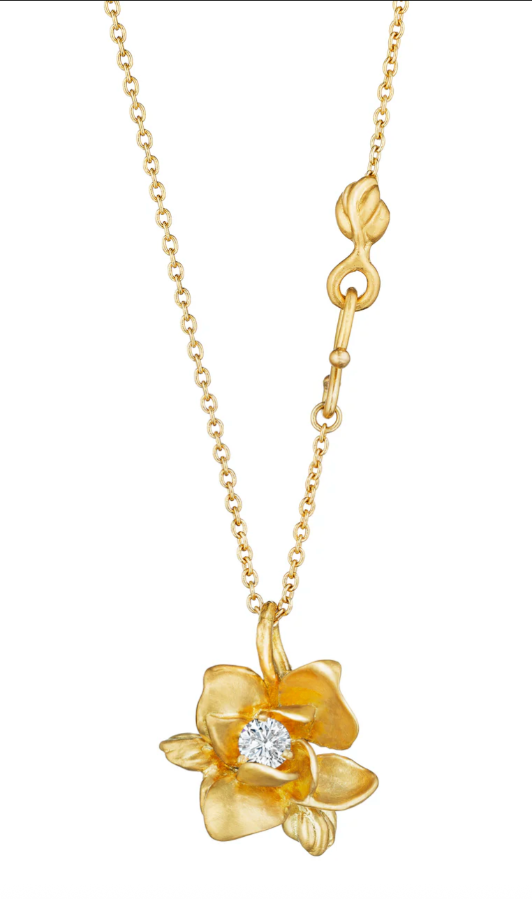 Diamond Magnolia Necklace