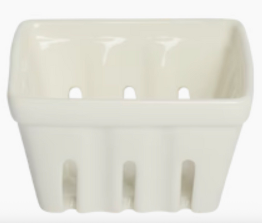 Farmers Market Berry Basket in White