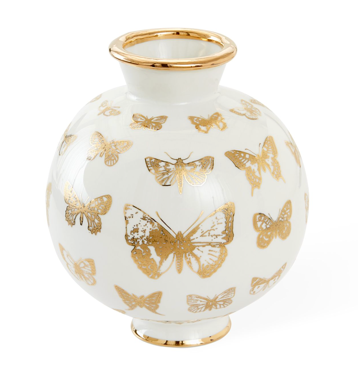 BOTANIST BUTTERFLY ROUND VASE by Jonathan Adler
