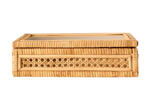 Rattan Mahjong Tile Box