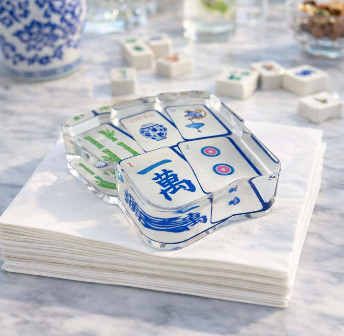 Acrylic Napkin Weight, Mahjong