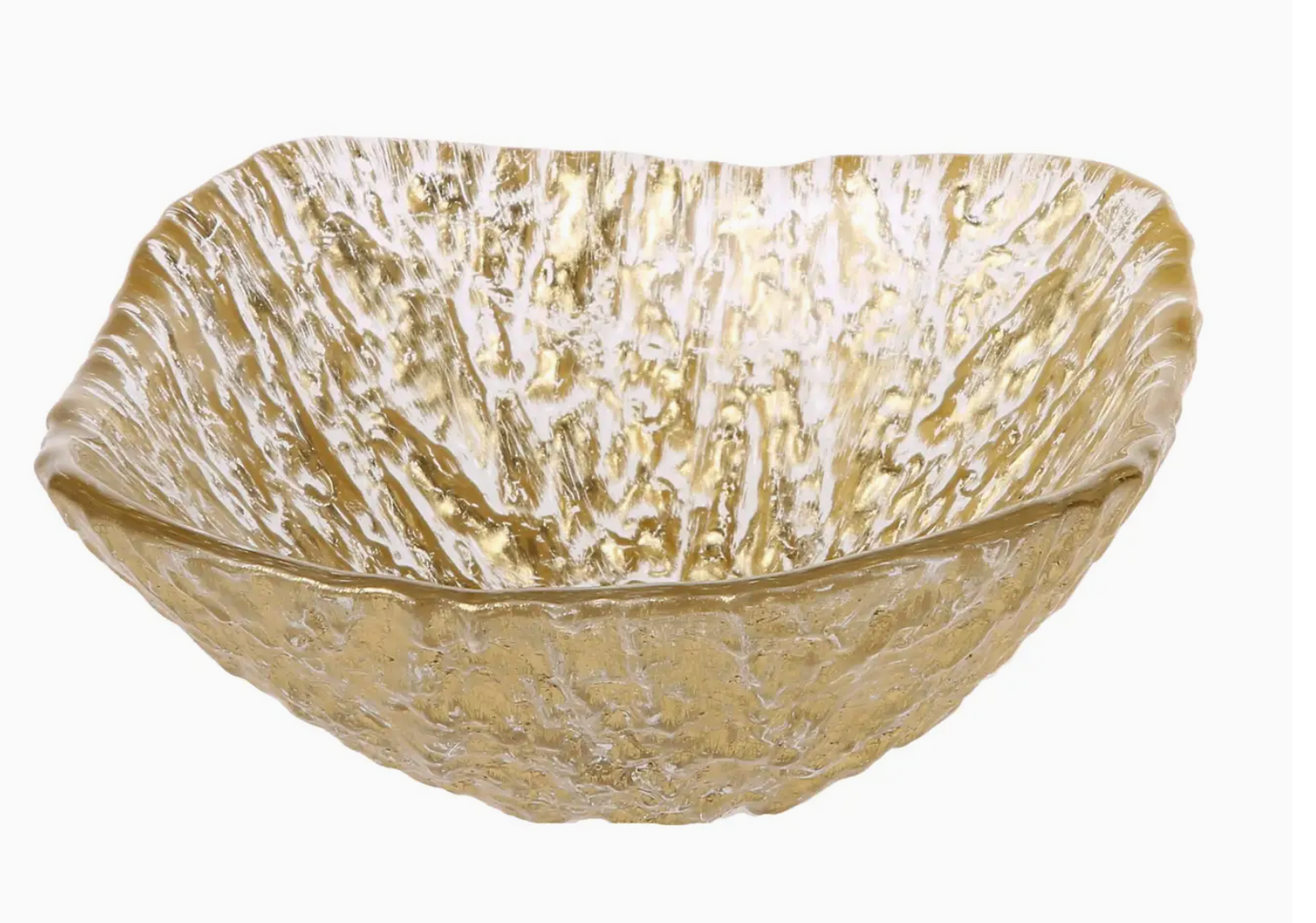 Elegant Tapas Dish from Italy in Gold Color Glass