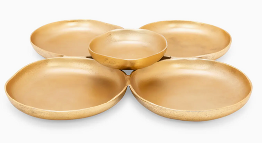 Gold Metal 5 Cluster Bowl/Server
