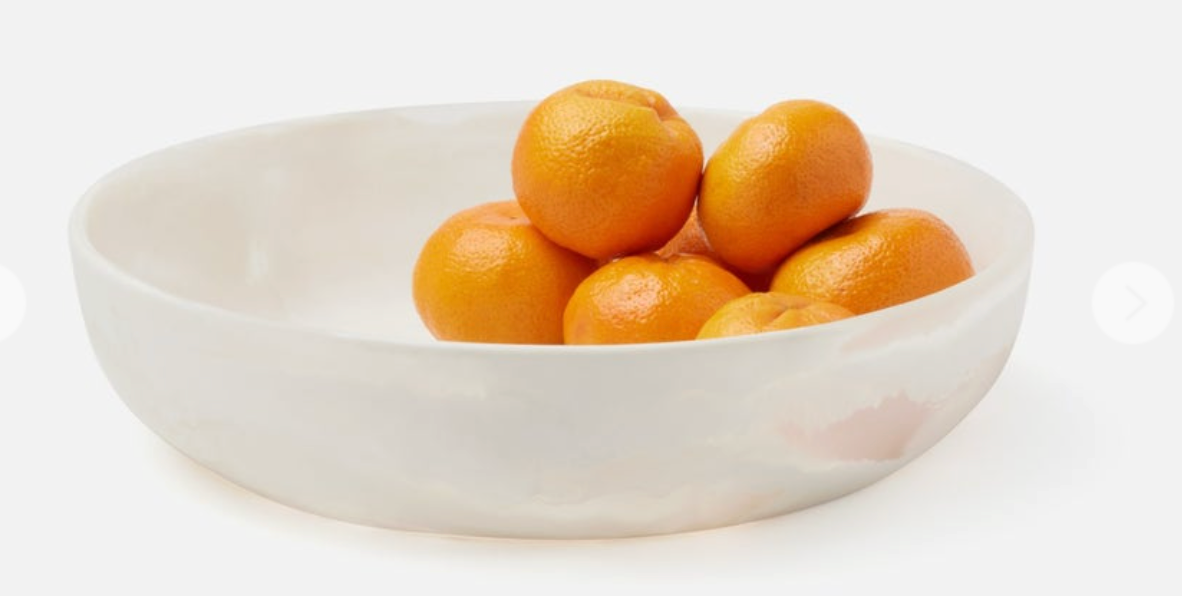 Hugo White Swirled Serving Bowl (Small)