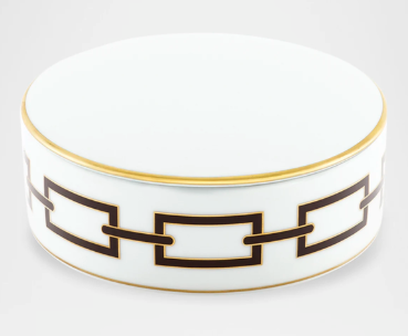 Ginori Gio Ponti  Catene Ebano Round Trinket Box -