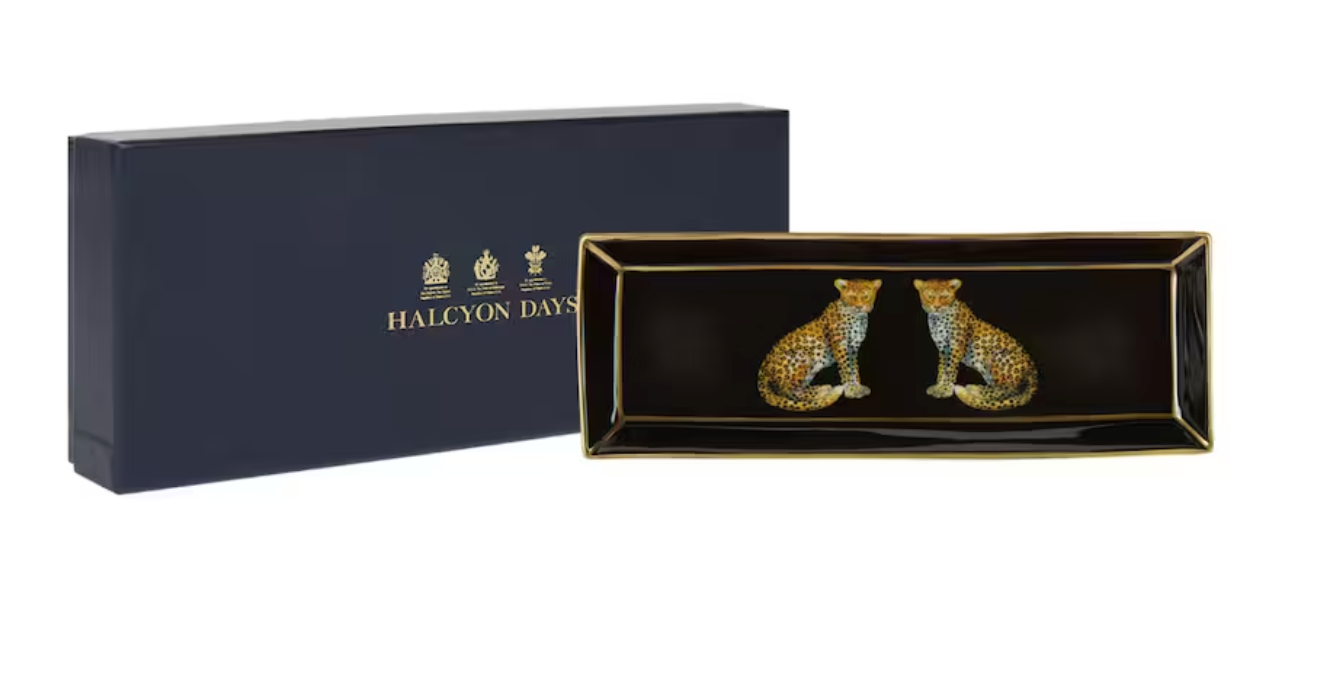 Leopards Rectangular Tray by Halycon Days
