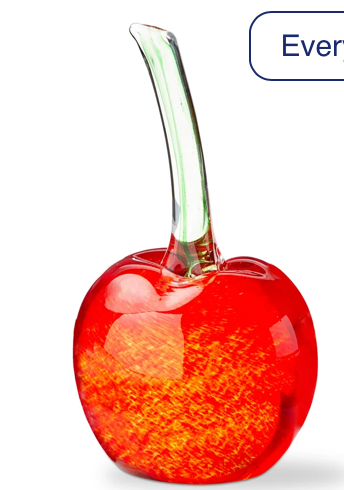 Art Glass Cherry Decorative