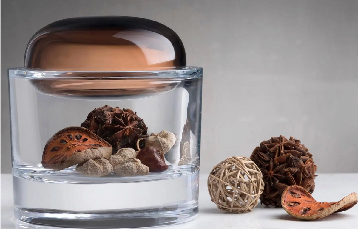 Ecrin Lidded Vessel Large - Caramel Lid