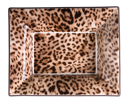 Roberto Cavalli Stripes Rectangular Tray Large 8.5” x 6.75”