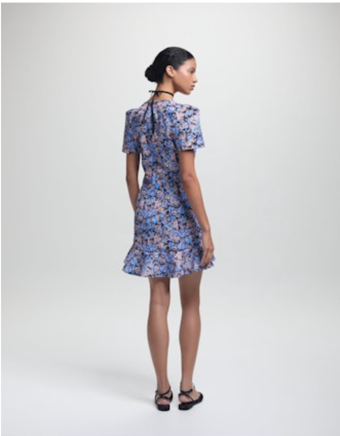 Zeina Dress Lavender Garden Twill by Kika Vargas