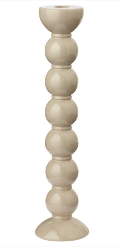 Extra Tall White or Cappuccino Bobbin Candlestick - 13 in