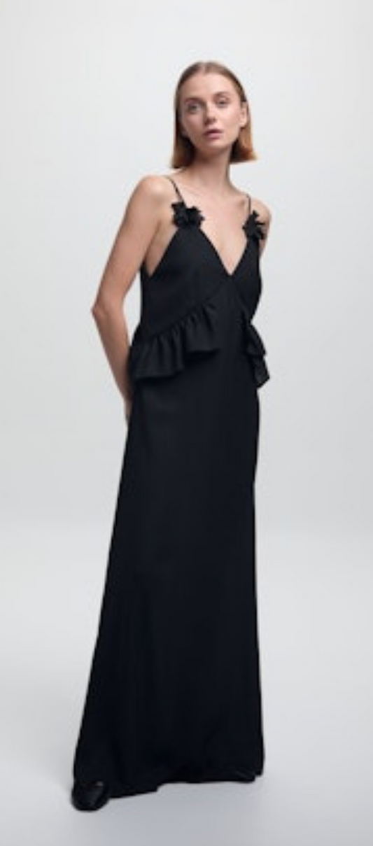 Bel Dress Black Crepe by Kika Vargas
