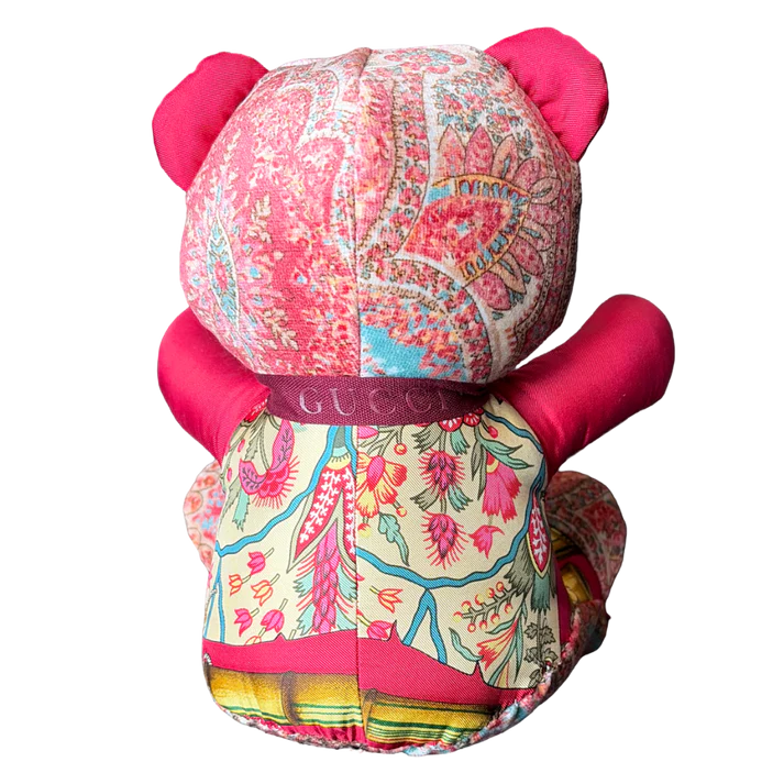 Floral Bamboo Vintage Scarf Tender Teddy Bear