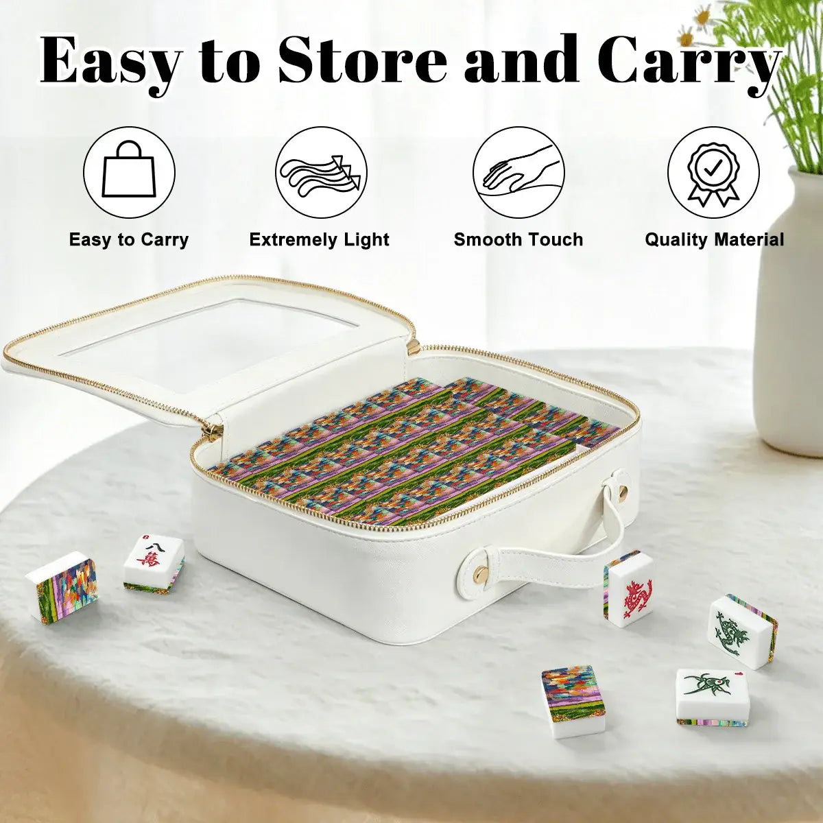 Abstract landscape American Mahjong Tiles