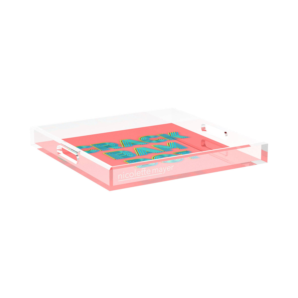 Mahjong Crack Bam Dot Petal Tendril Square Decorative Tray