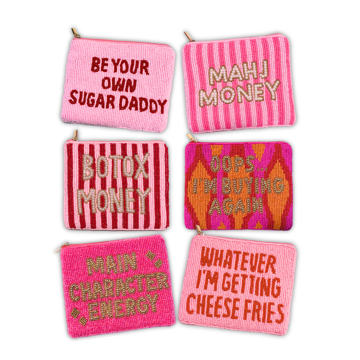 Beaded Coin Purse - Various Sayings