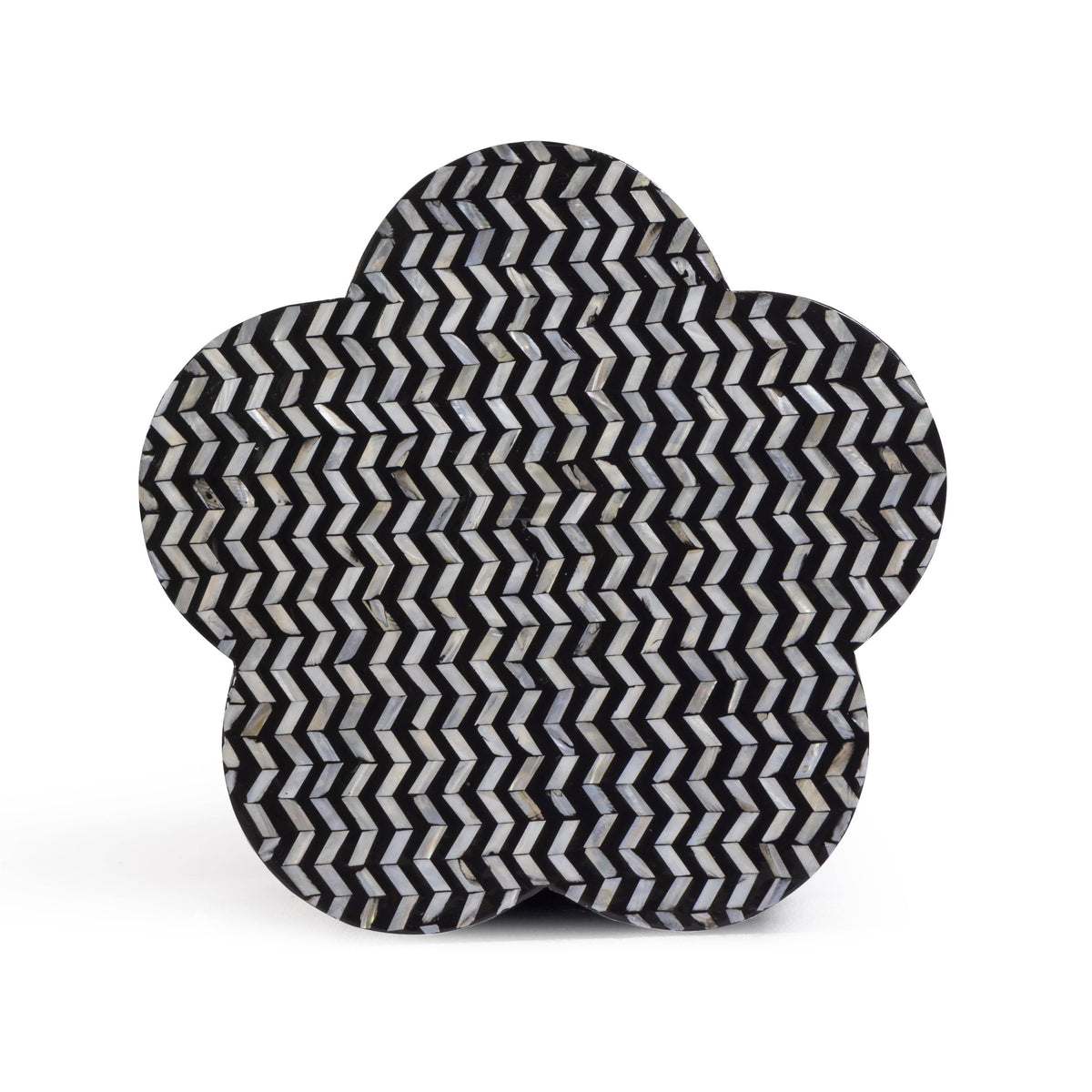 Truffle Black Mother of Pearl Shell Side Table