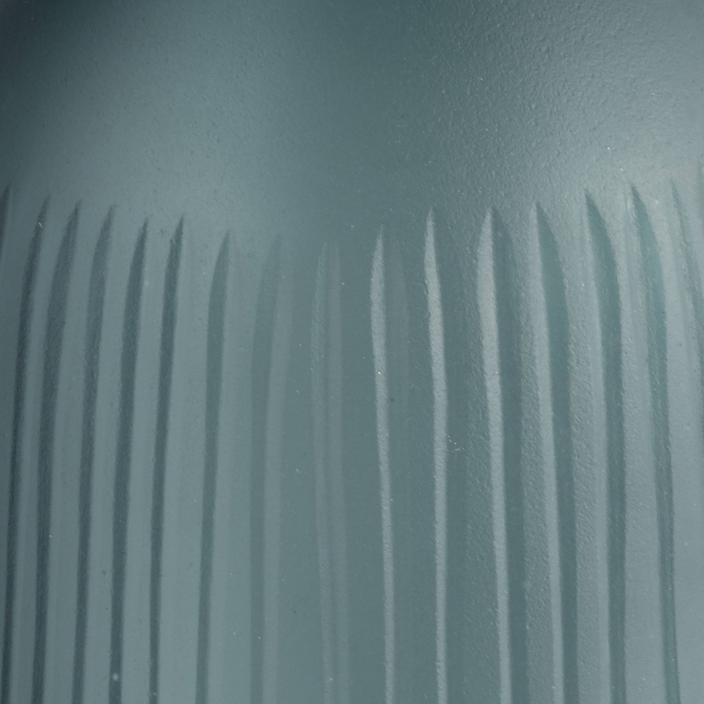 Glass Vertical Ribbed Vase with Stopper- Gray, 17 in.