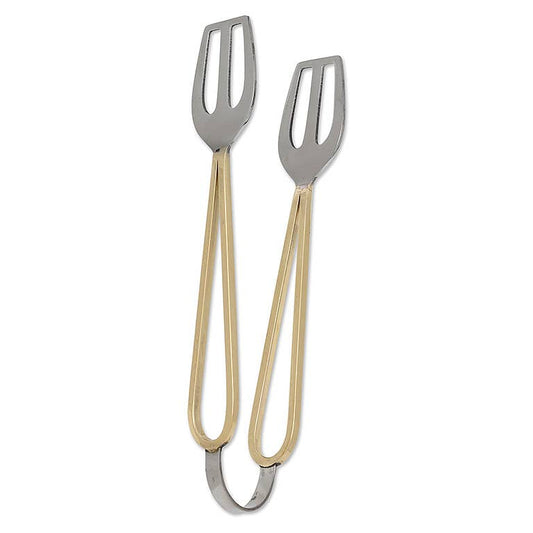 Loop Handle All Purpose Tongs -Stainless/Gold