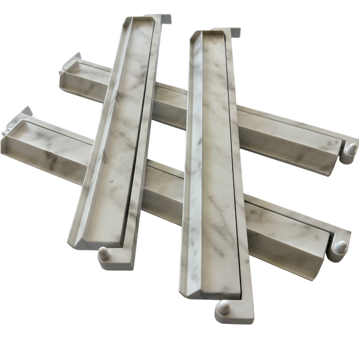 White Marble Mahjong Rack & Pusher Set – (Each)