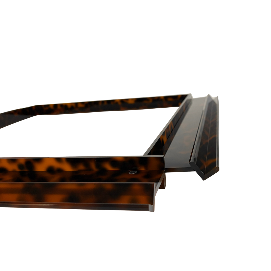 Luxury Handmade Tortoise Shell Acrylic Mahjong Racks and Pushers Set (4 Pieces)