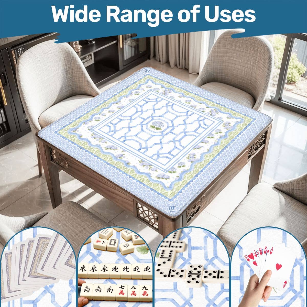 The Hamptons Hydrangea Mahjong Mat