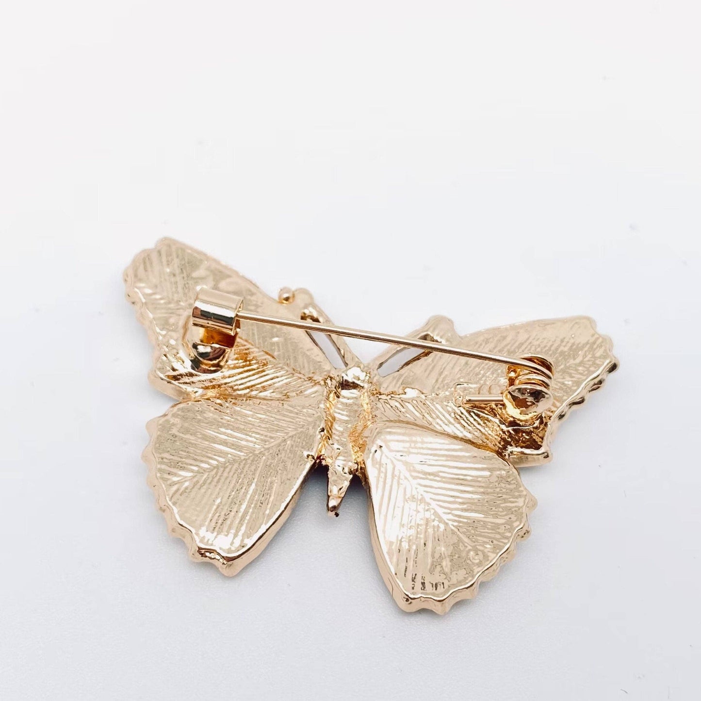 Rhinestone Enamel Butterfly Brooch Pin