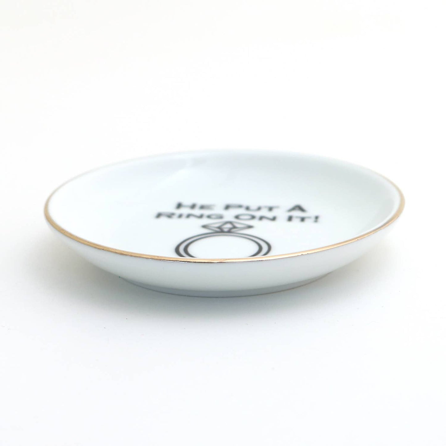 He Put A Ring On It Ring Dish with 22k Gold Accents