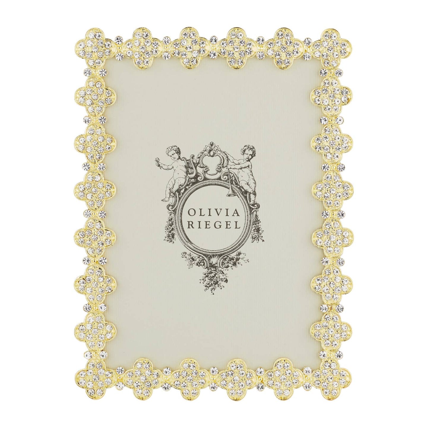 Gold Pavé Clover 5" x 7" Picture Frame | Photo Frame