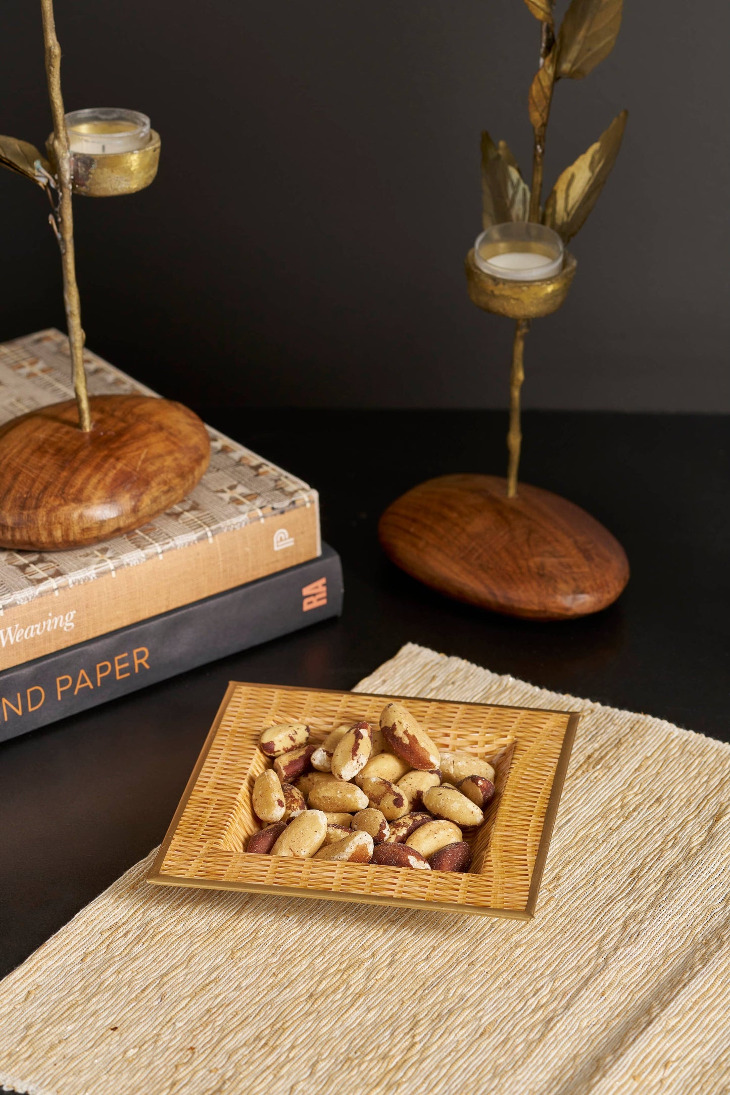 Rattan Enameled Wyatt Trinket Tray