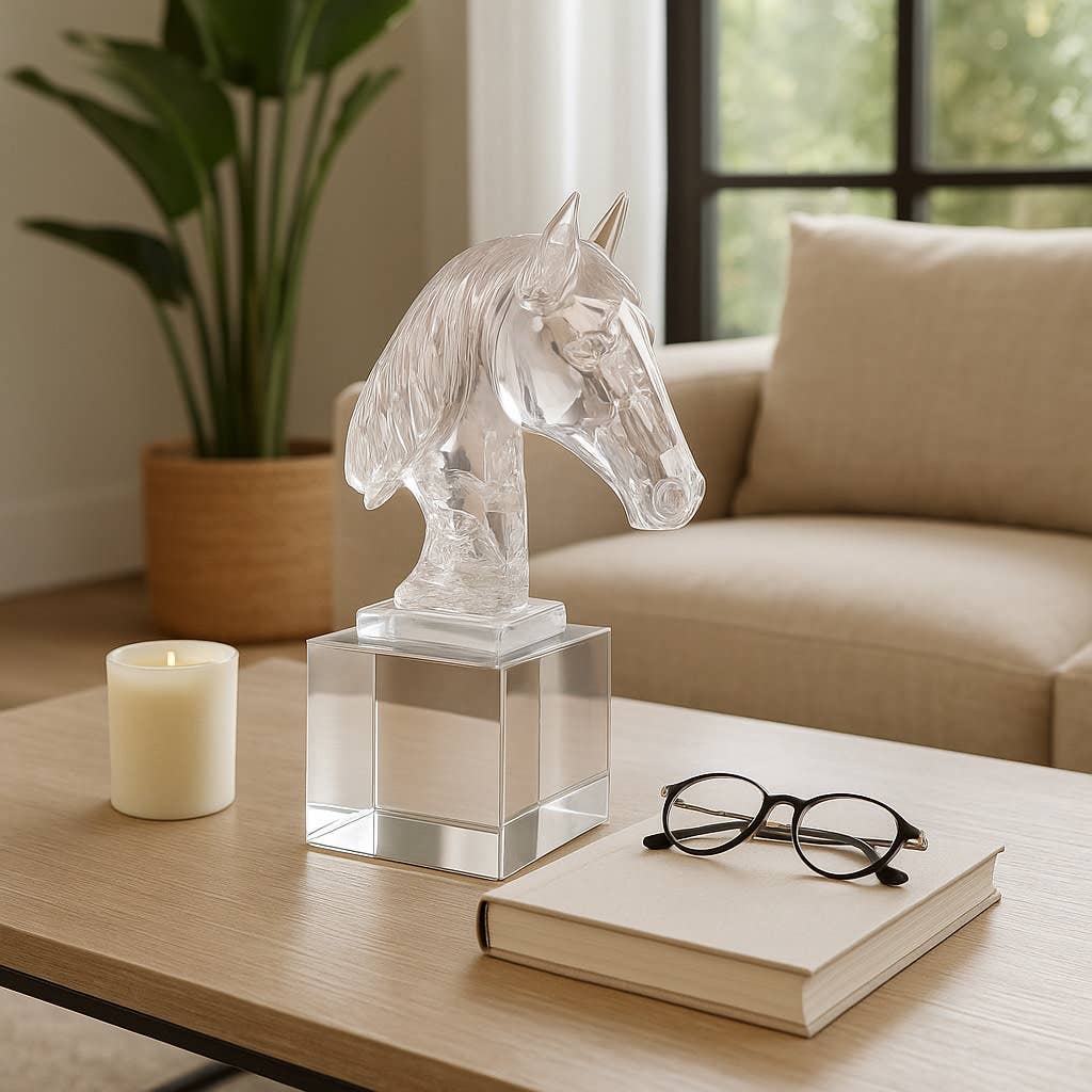 Decorative Object - Clear Crystal Elegant Horse