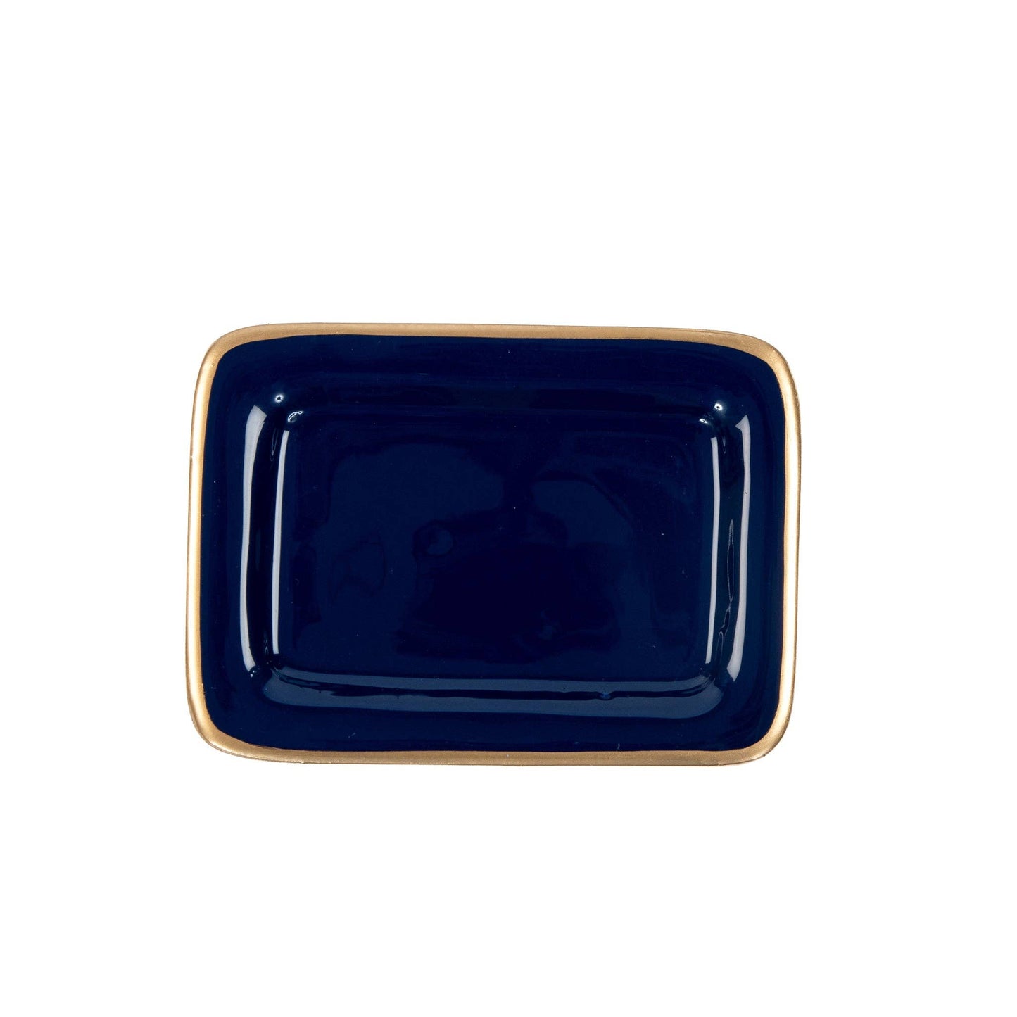Gracie Enameled Tray (Indigo Blue)