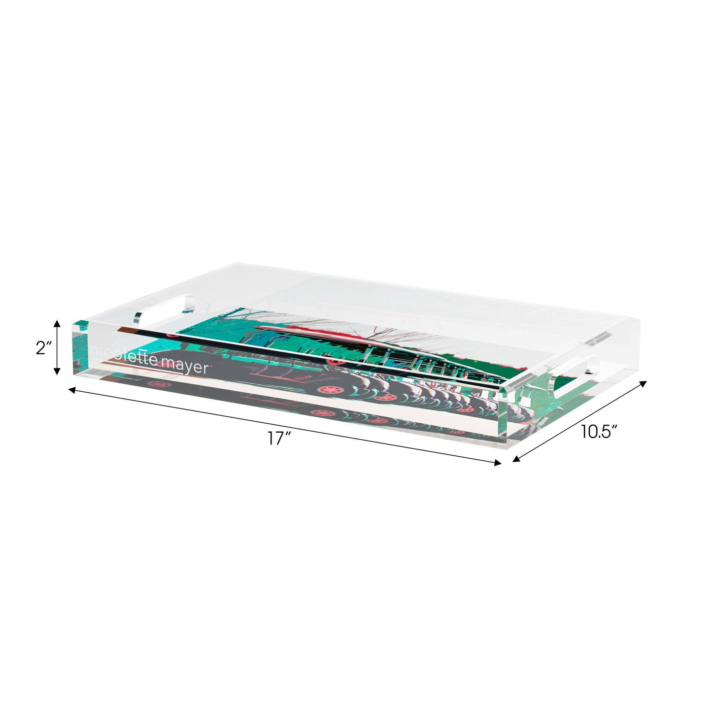 Golf Nine Iron Green Rectangle Tray