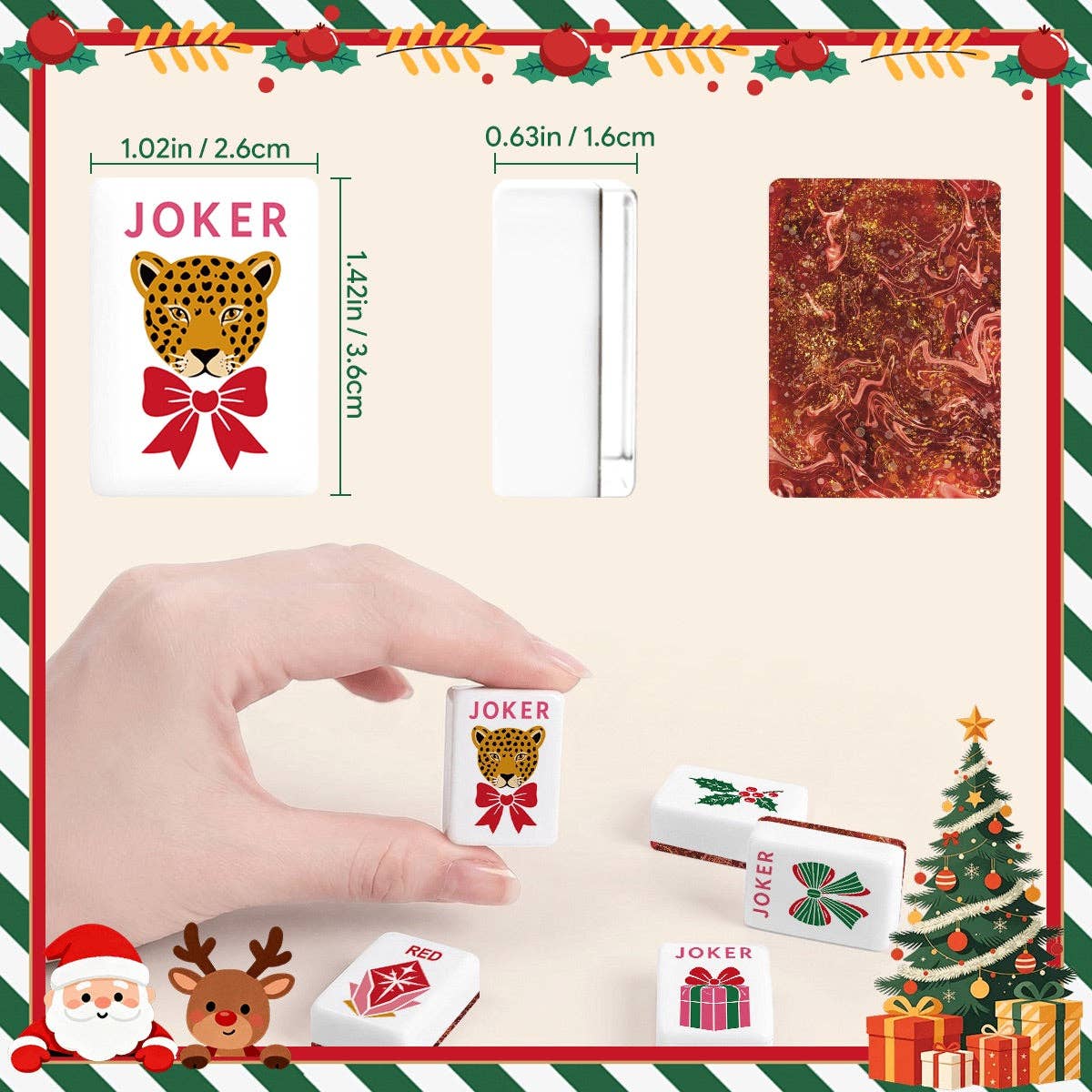 Glam Holiday Christmas Mahjong Tiles Twinkle Traditions (Exclusive)