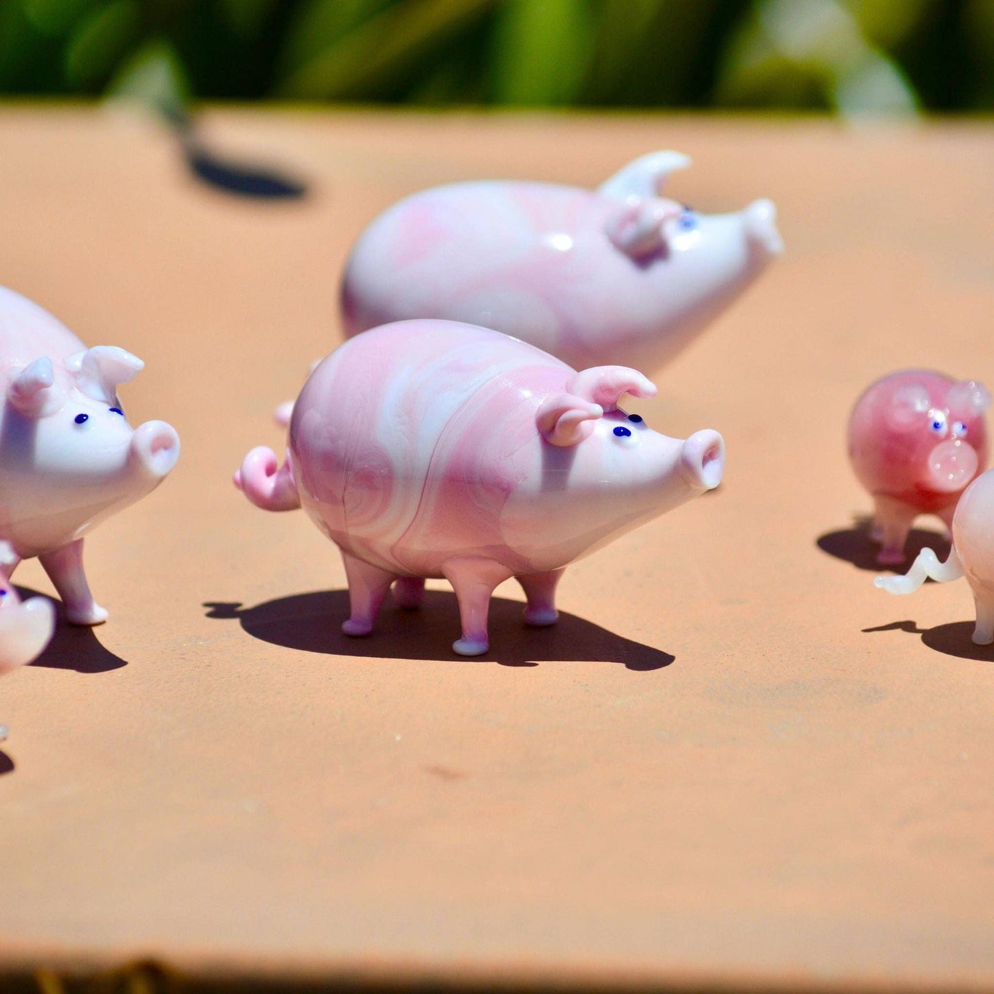 Murano Glass Pig, Glass Sculpture Figurine, Made in Italy