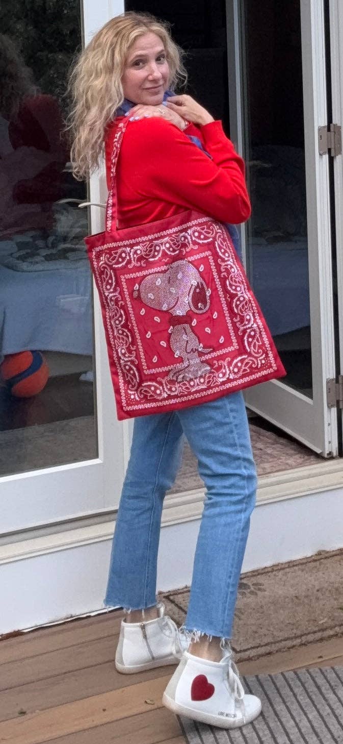 The Maya- Bandana Patch Bag (Butterfly or Snoopy)
