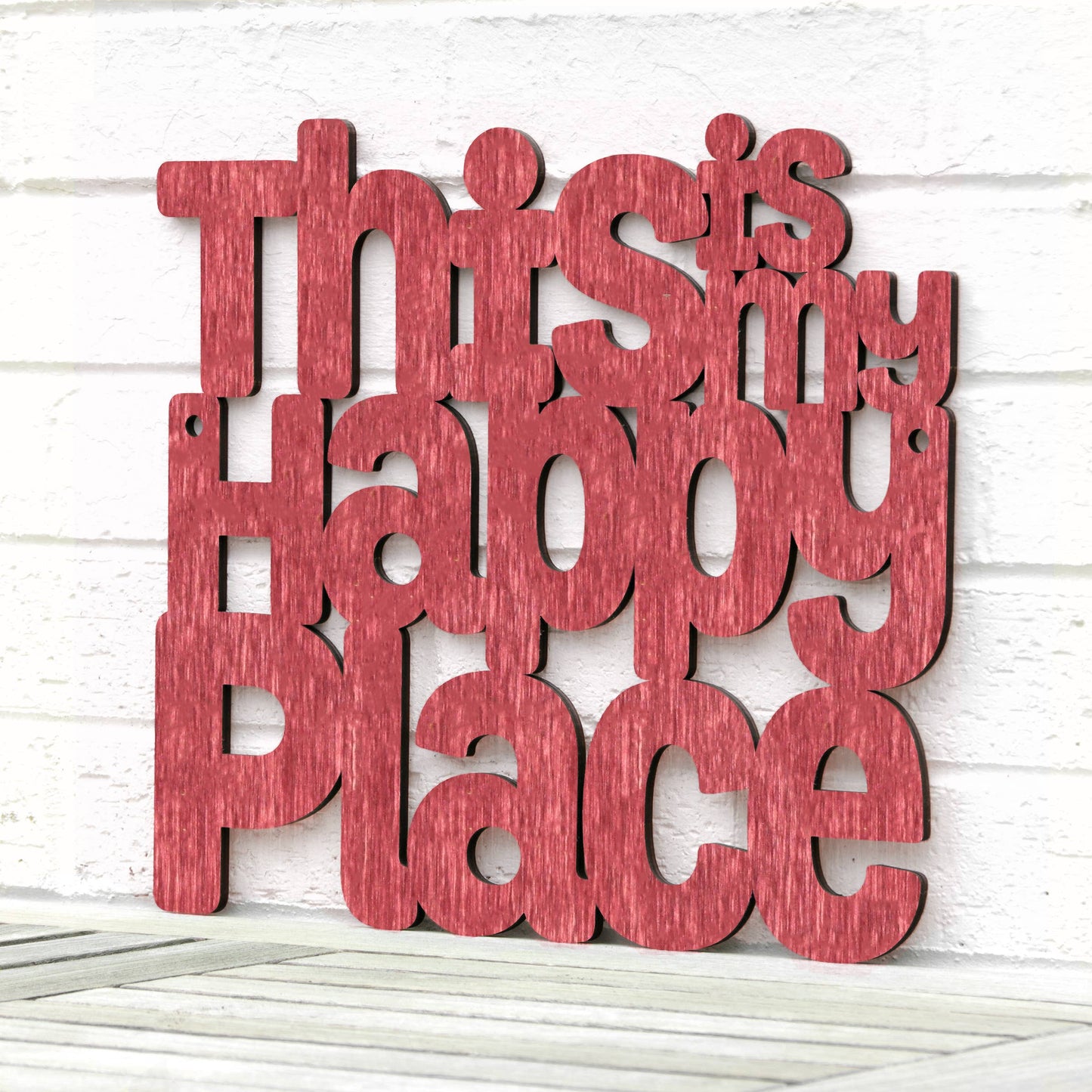 This Is My Happy Place Laser Cut Wood Wall Decor