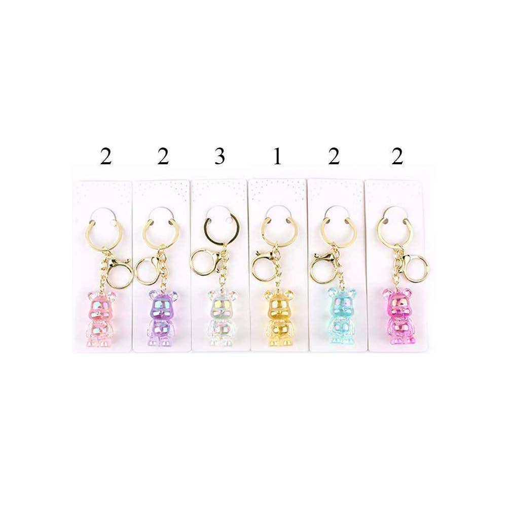 12PCS - Bear Charm Keychains